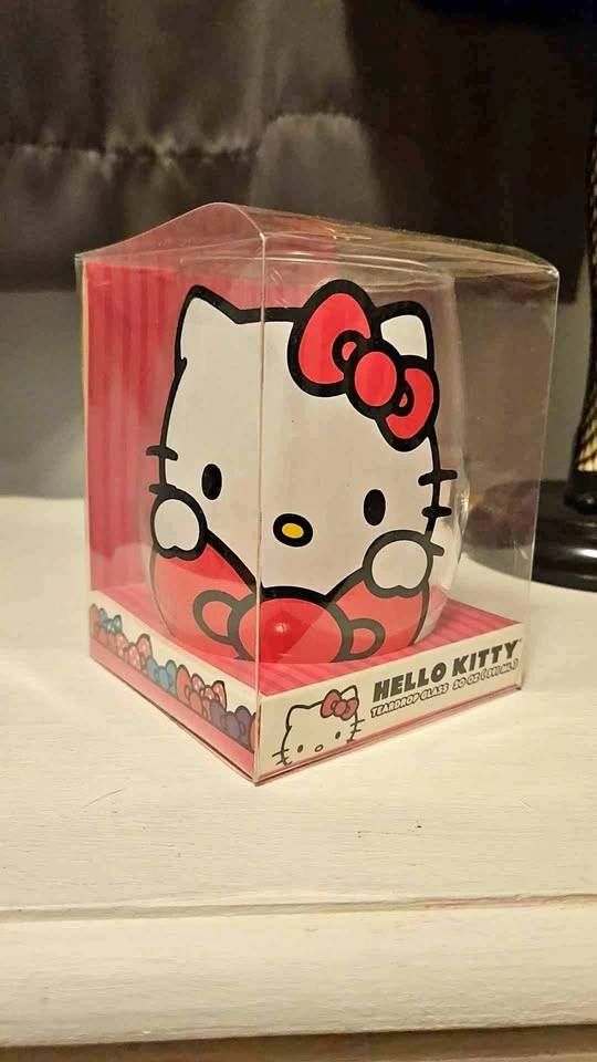 Hello Kitty Pink Bow Stemless Wine Glass