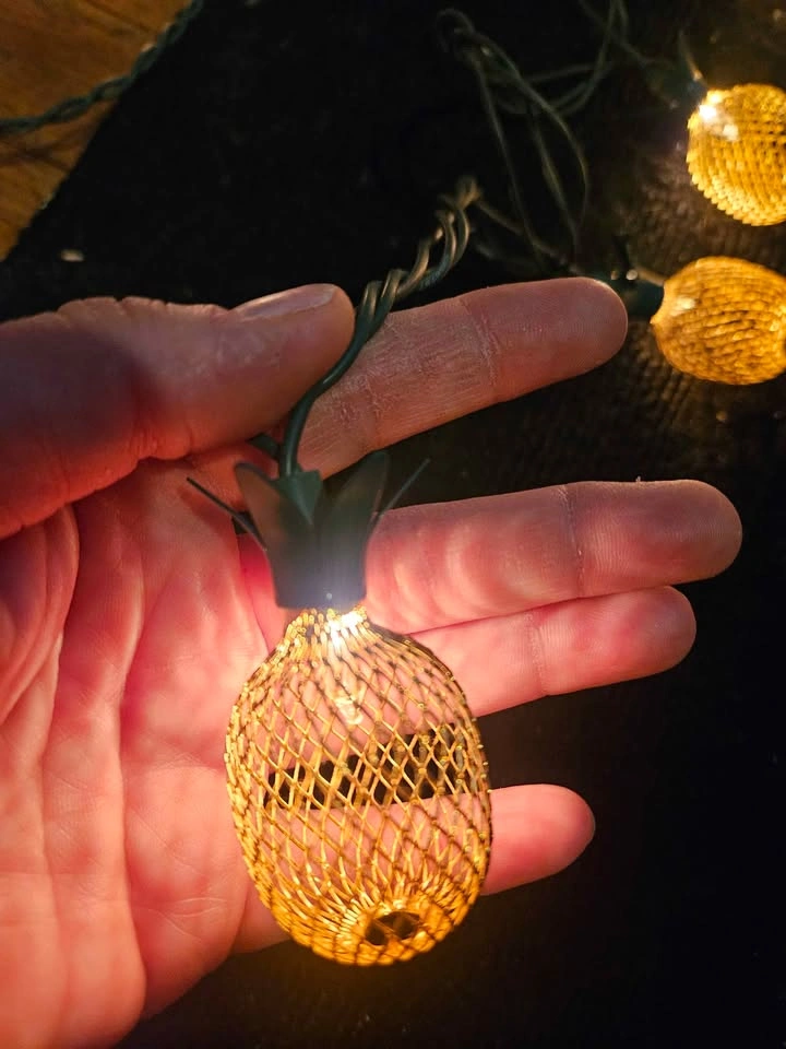 Pineapple Mesh Gold Green Strand Lights - photo 2