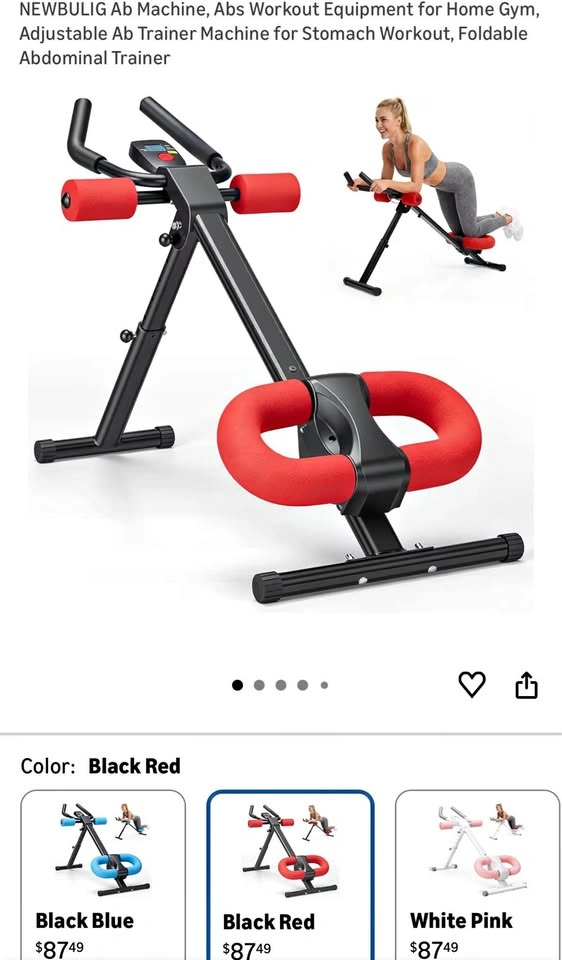 (New) Foldable Ab Machine Ab Workout - Max 440lbs LCD Display