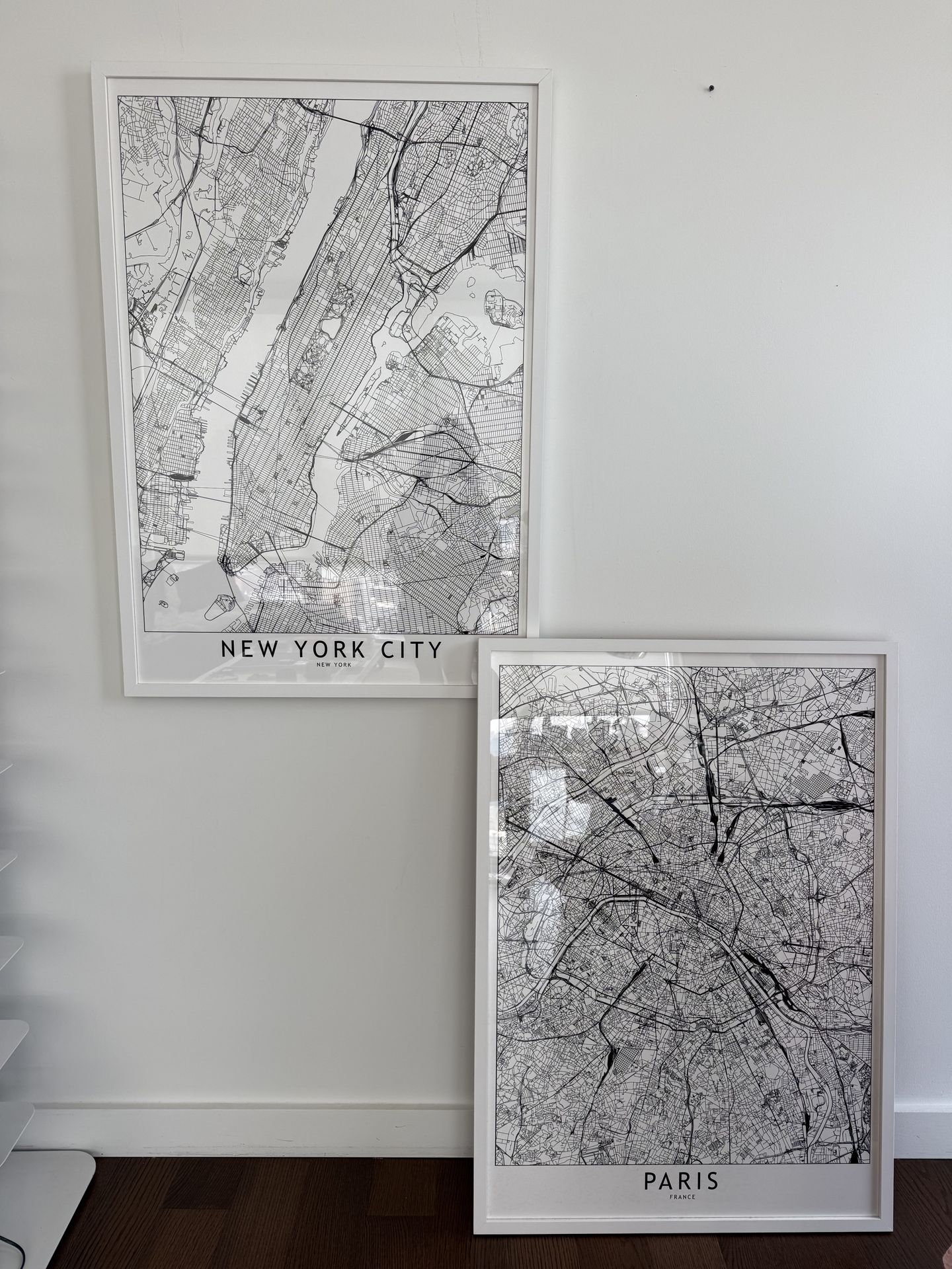 Framed B&W NYC City Map Art Print - XL modern wall art - photo 5