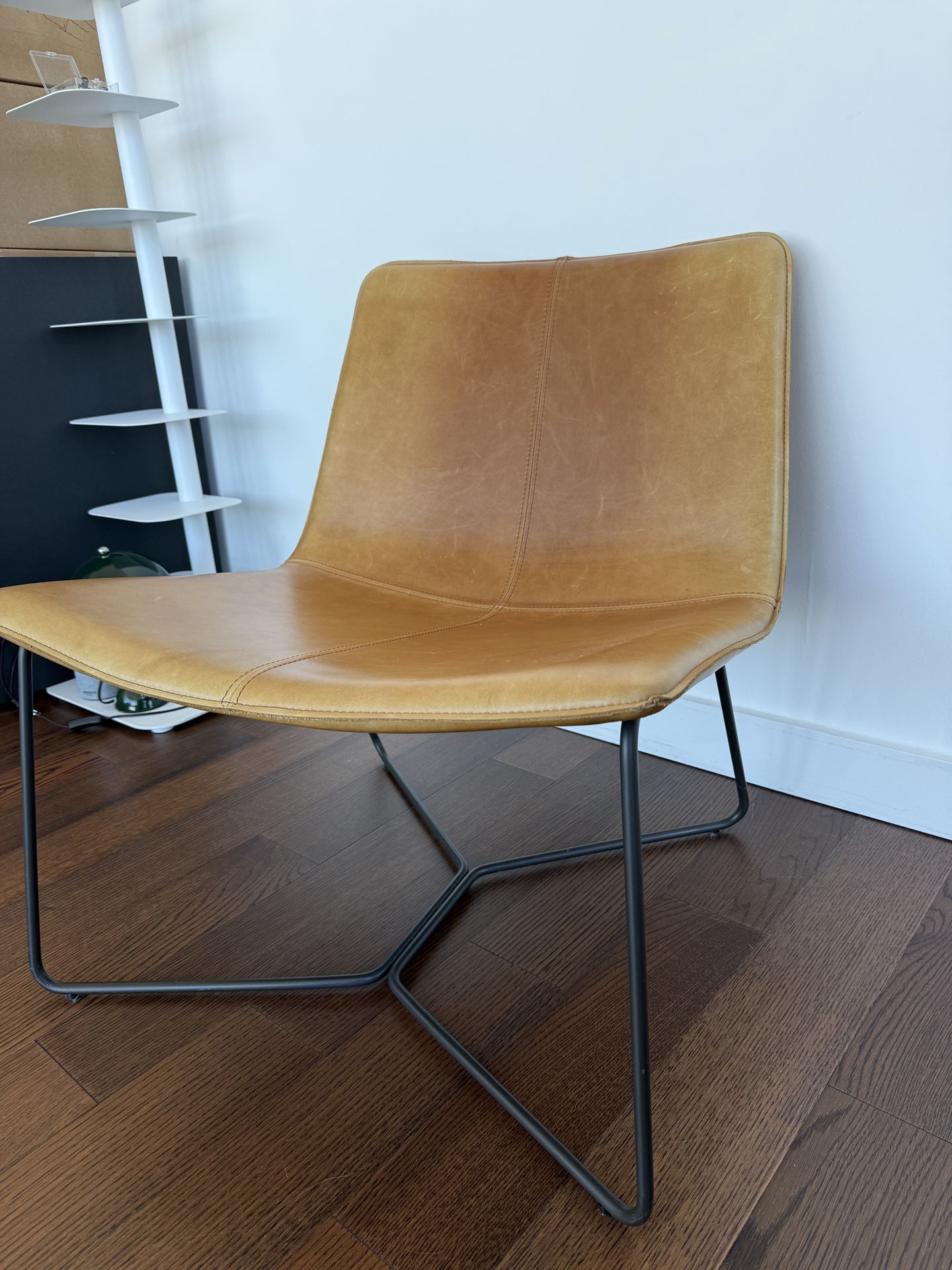 CB2 Saddle Leather Accent Chair - photo 2