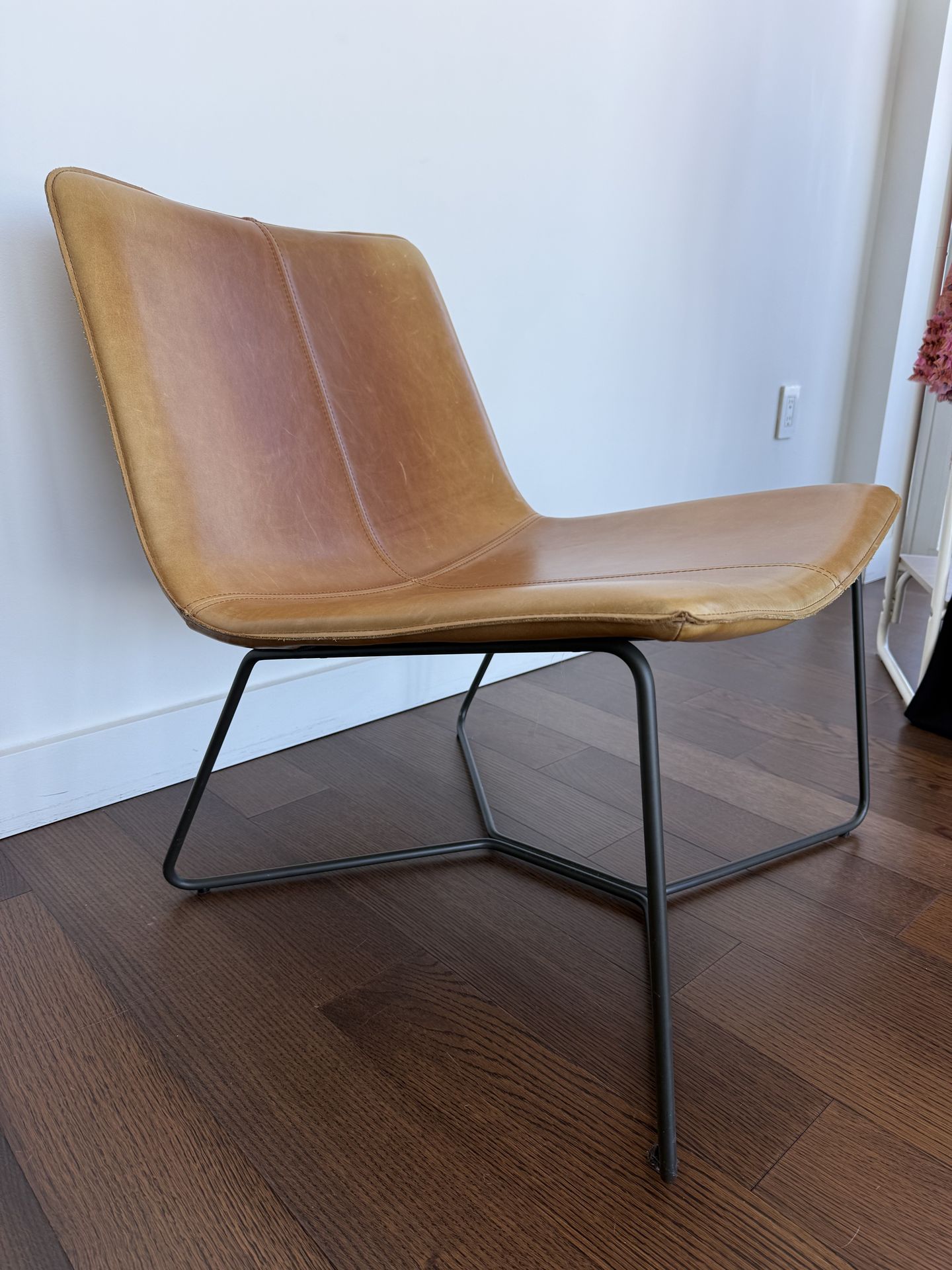 CB2 Saddle Leather Accent Chair - photo 3