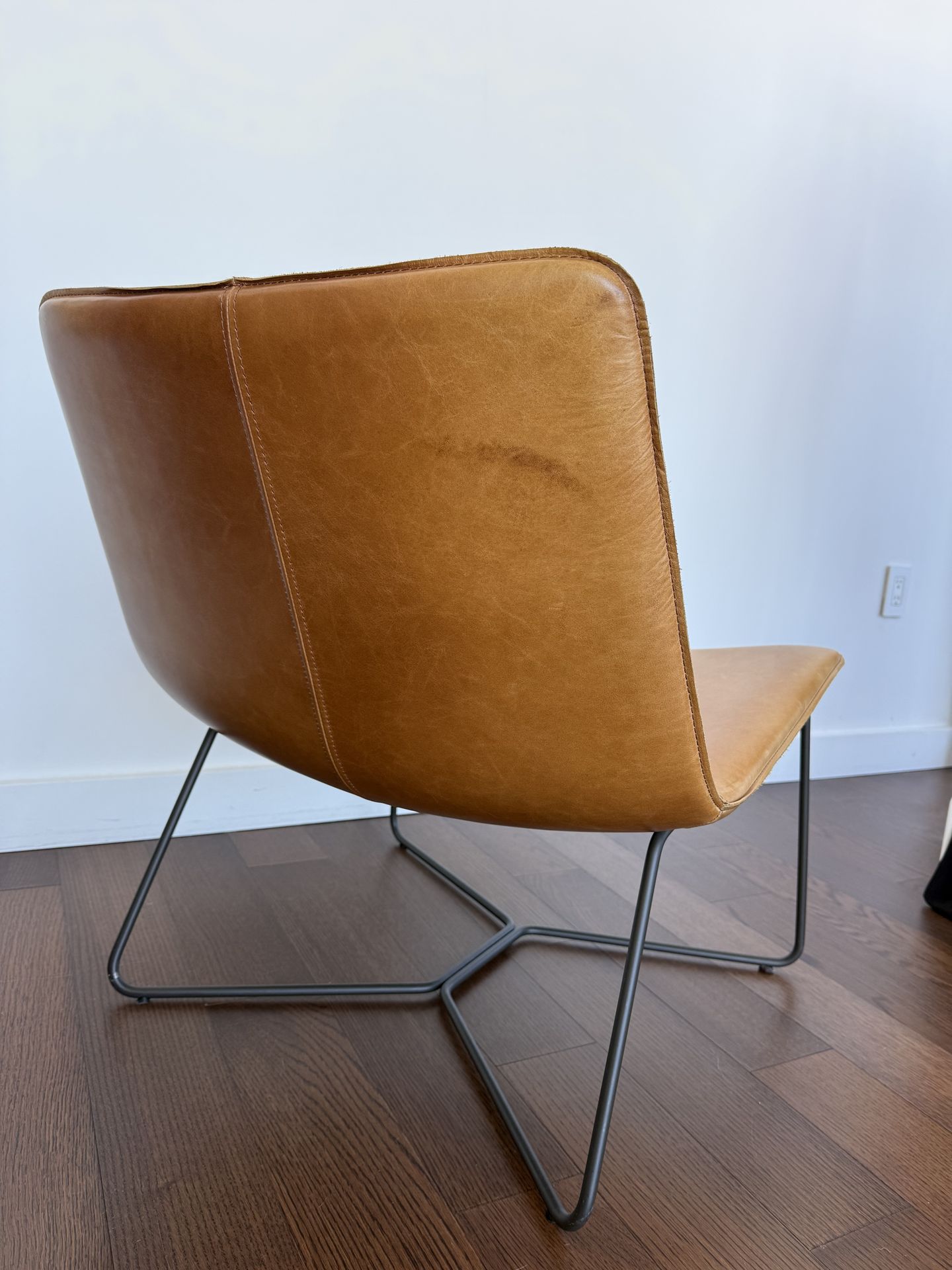 CB2 Saddle Leather Accent Chair - photo 5