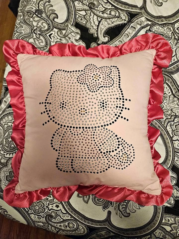 Hello Kitty Pink Satin Pillow