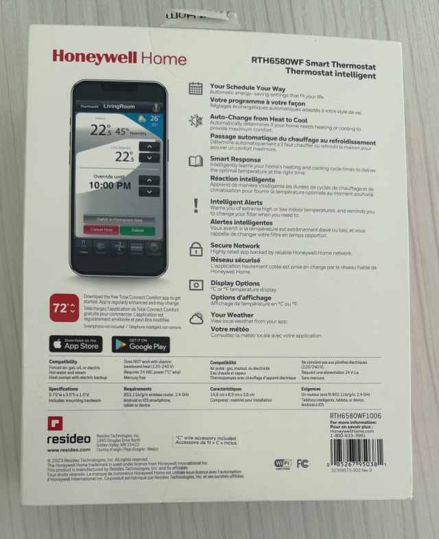 Honeywell Home RTH6580WF Smart Thermostat - photo 4