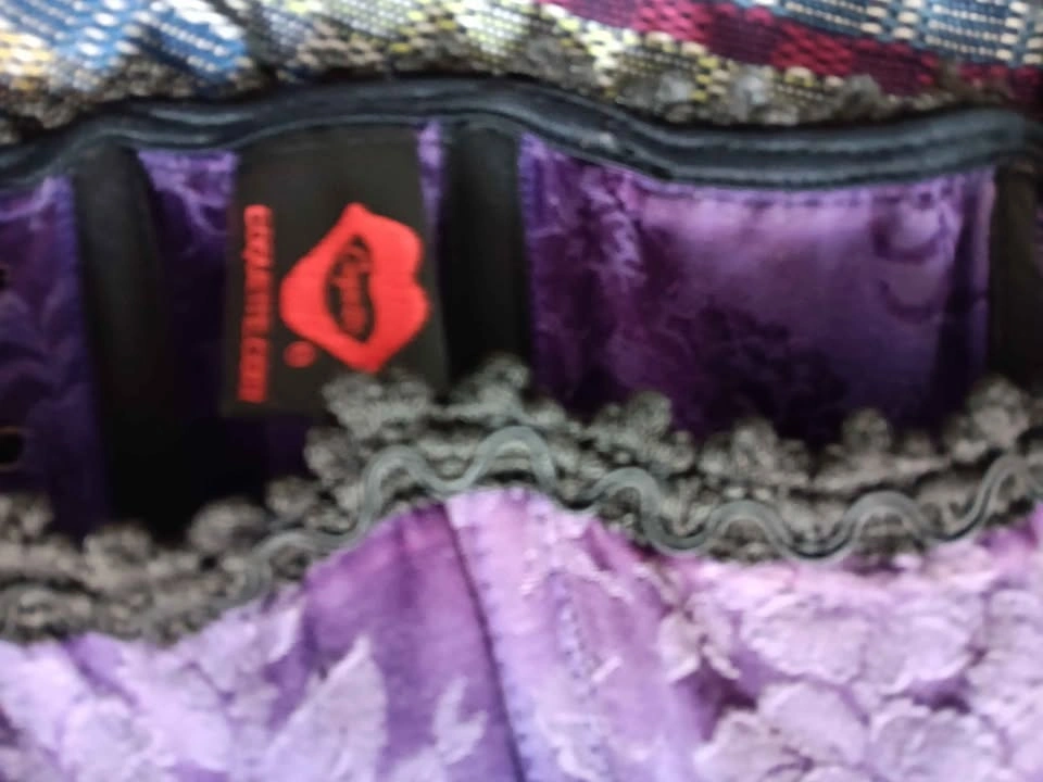 Vintage Corset Purple Floral Lace-Up Corset S/P - photo 3