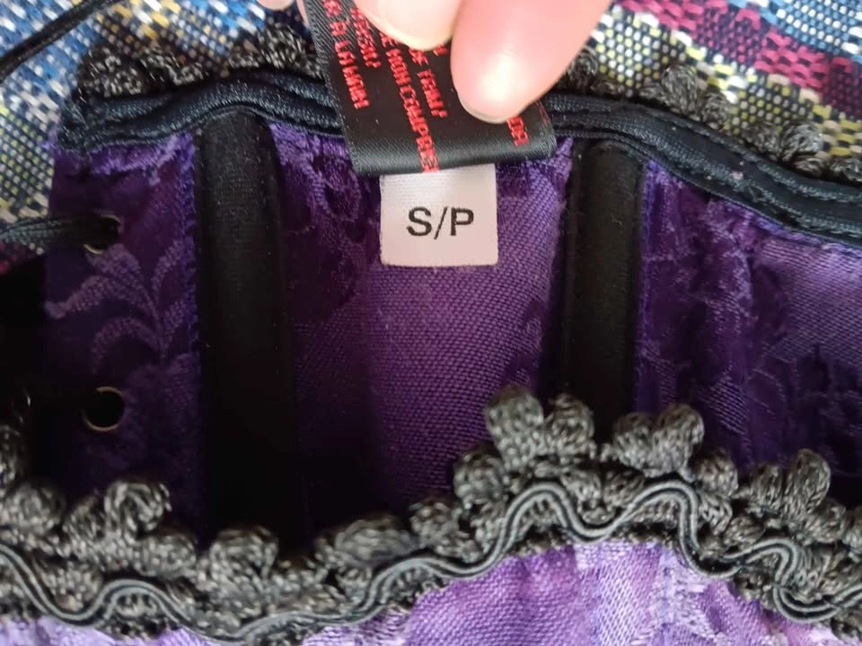 Vintage Corset Purple Floral Lace-Up Corset S/P - photo 4