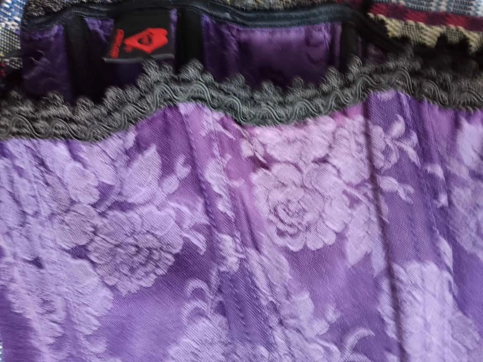 Vintage Corset Purple Floral Lace-Up Corset S/P - photo 5