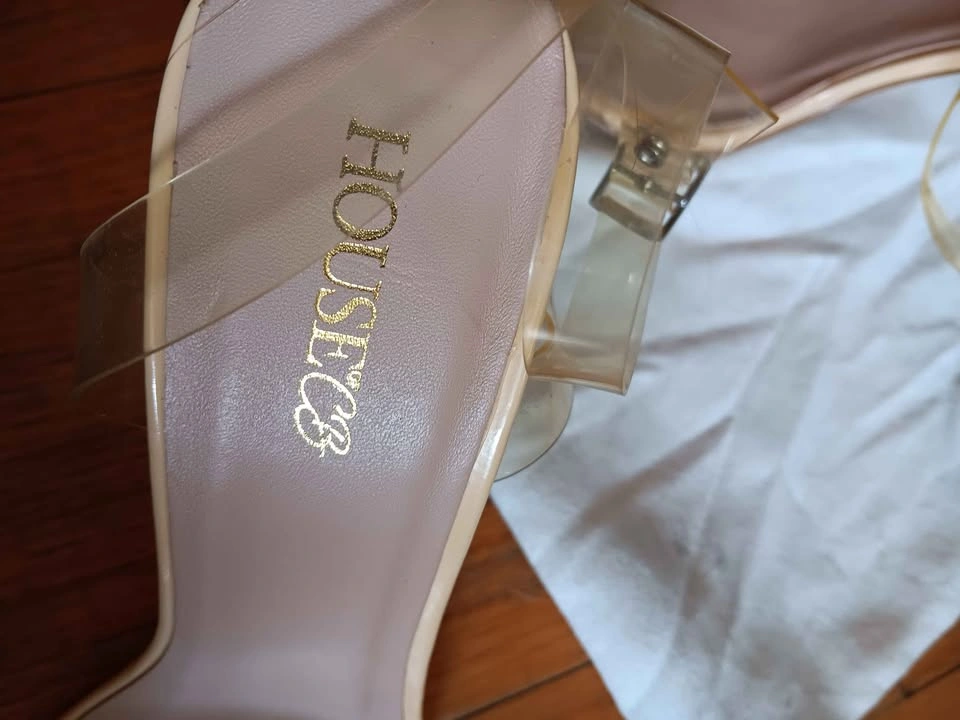 HOUSE OF CB Nude Clear Heels Size 39, size 8 - photo 5