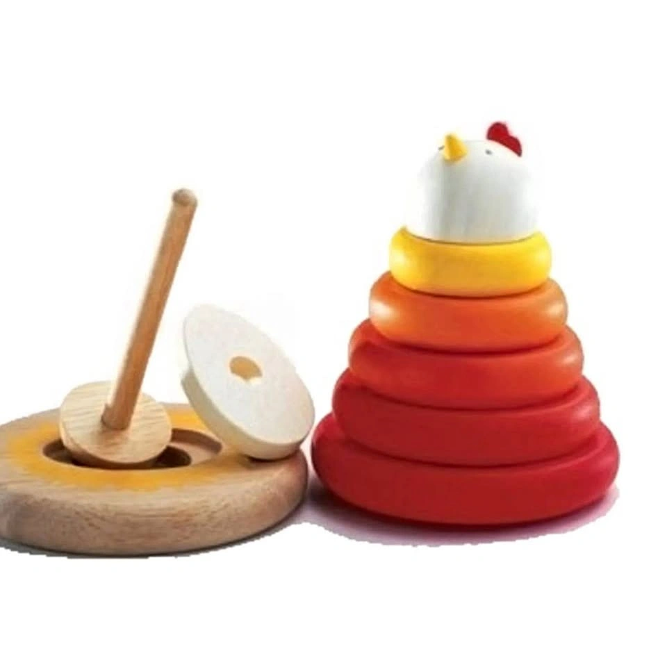 DJECO Cachempil Hen Wooden Stacking Toy