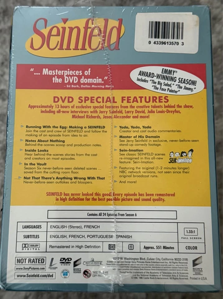 Seinfeld Complete Seasons 1-6 DVD Brand New - photo 4