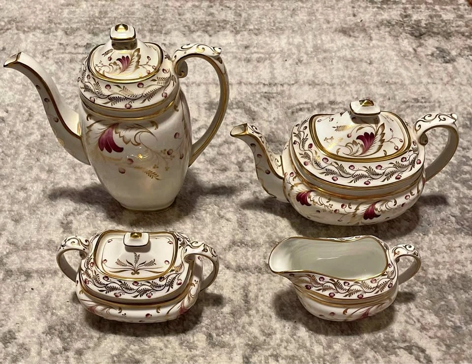 Antique Tiffany & Co. Coffee Pot, Sugar & Creamer Set