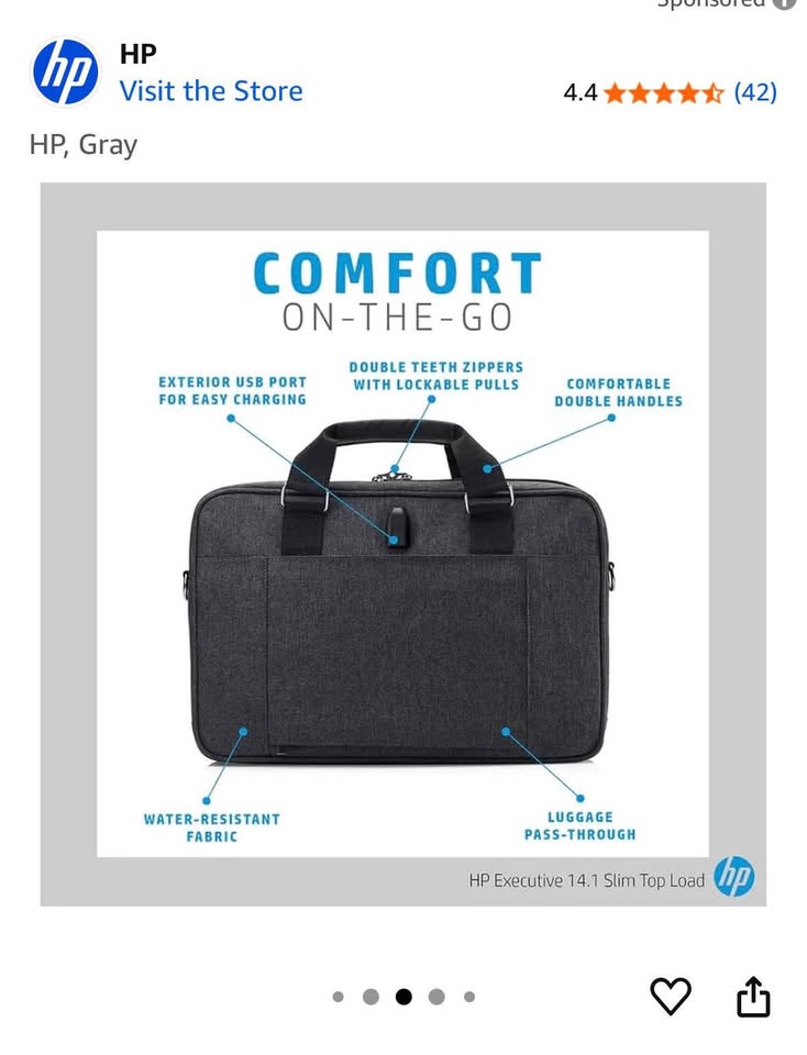 HP Laptop Briefcase - NWOT - 15.6 - photo 4