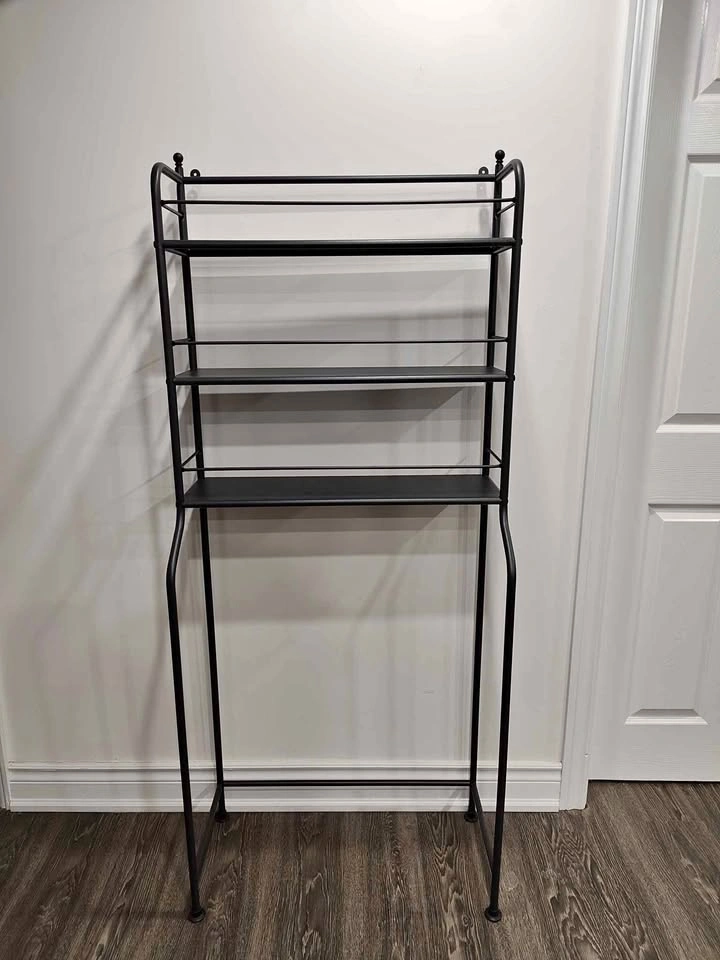 Black Metal Over Toilet Storage Shelf Rack from Ikea