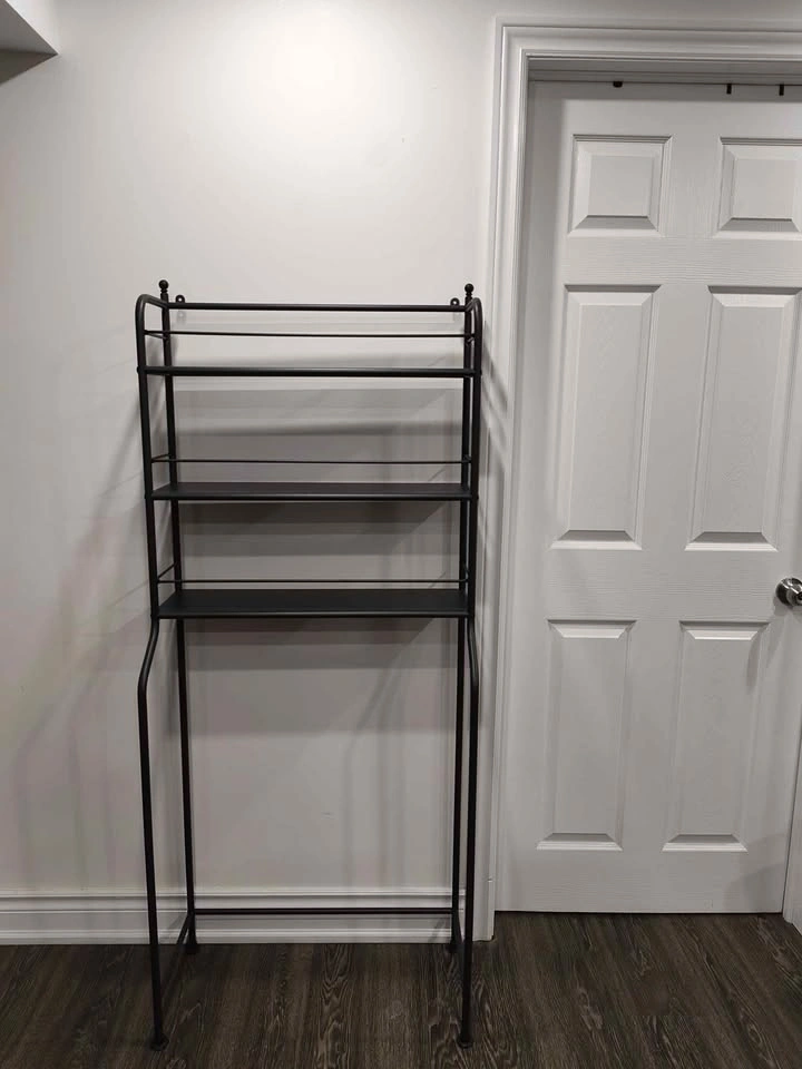 Black Metal Over Toilet Storage Shelf Rack from Ikea - photo 5