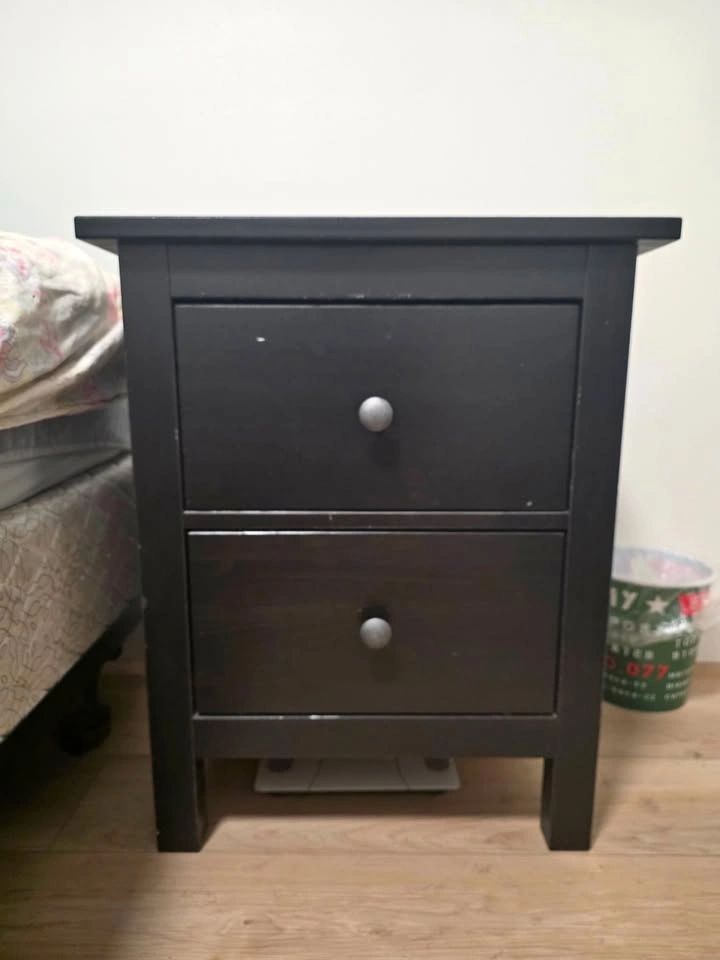 Black Nightstand (2 Drawers) – $20 – Must Go ASAP