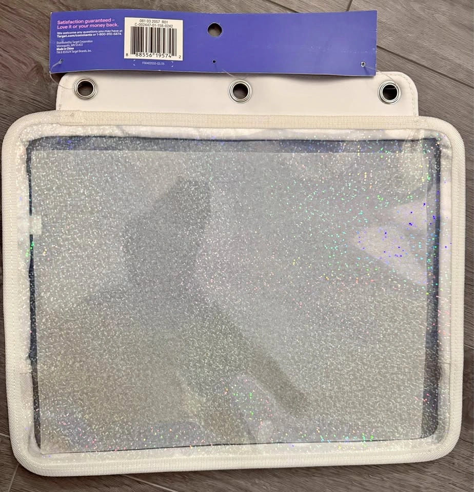 3 Ring Tablet Pouch with Zipper Closure