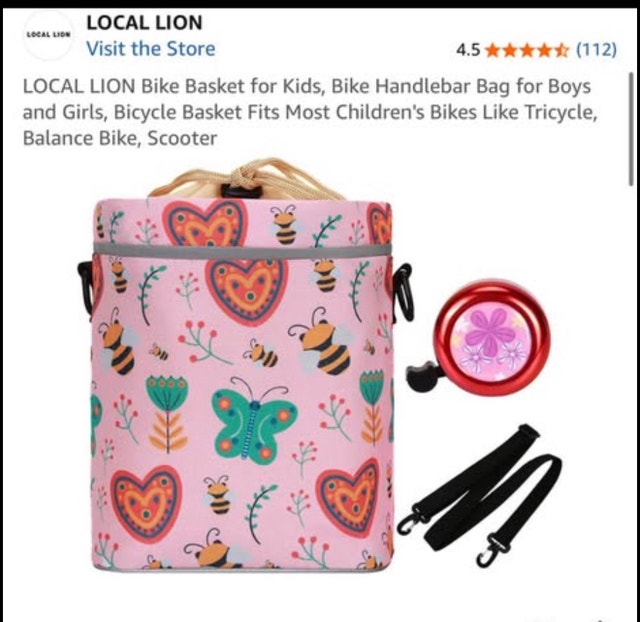 LOCAL LION Bike Basket for Kids