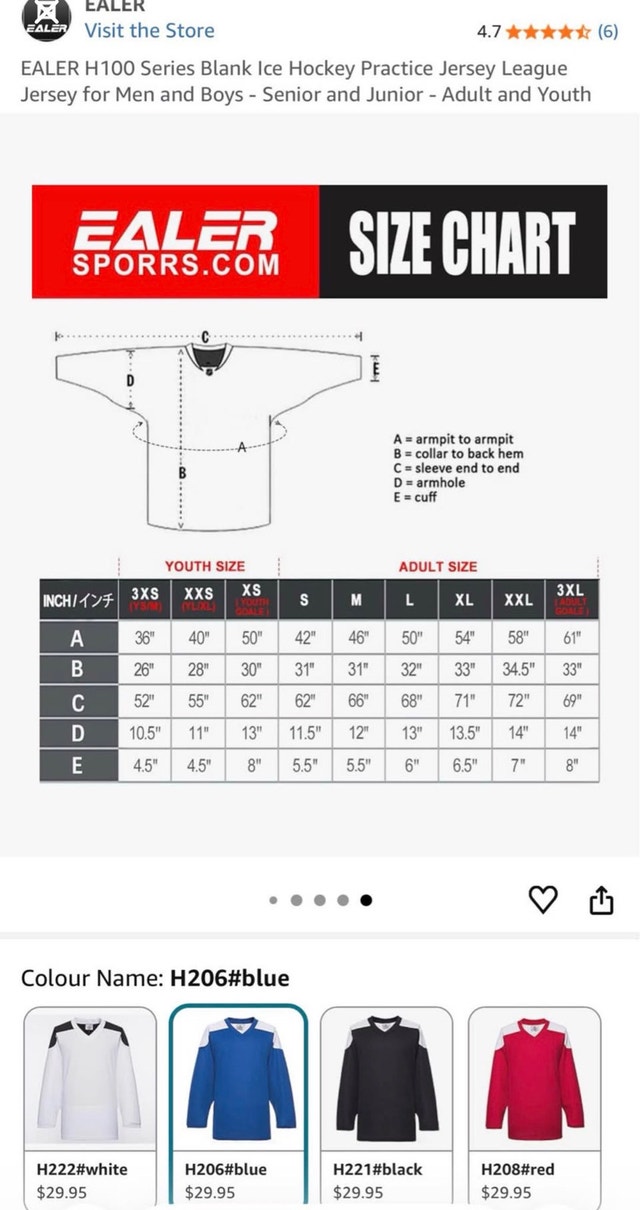 NEW EALER Hockey Jersey (M) - photo 2