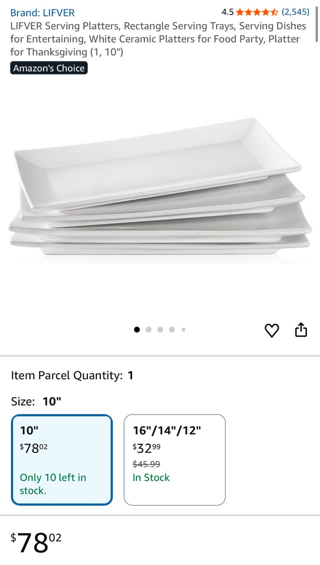 LIFVER Serving Platters, Set of 4