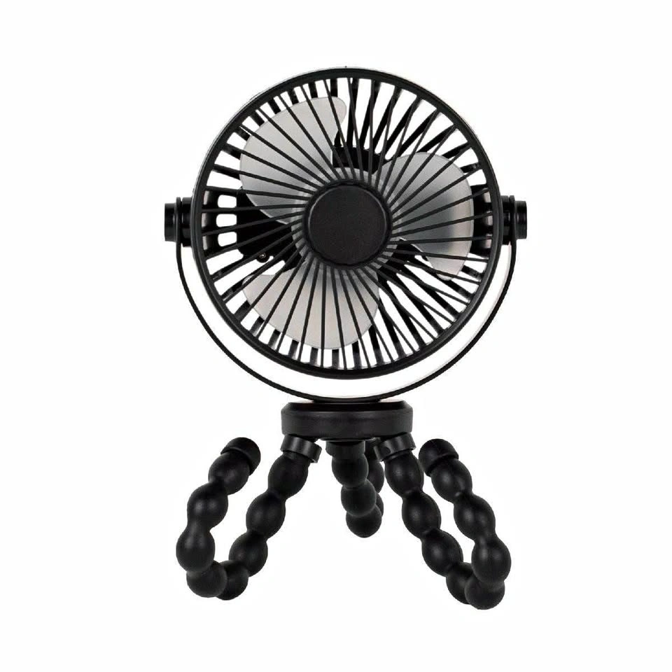 Mini Portable Fan Flexible Tripod USB Rechargeable