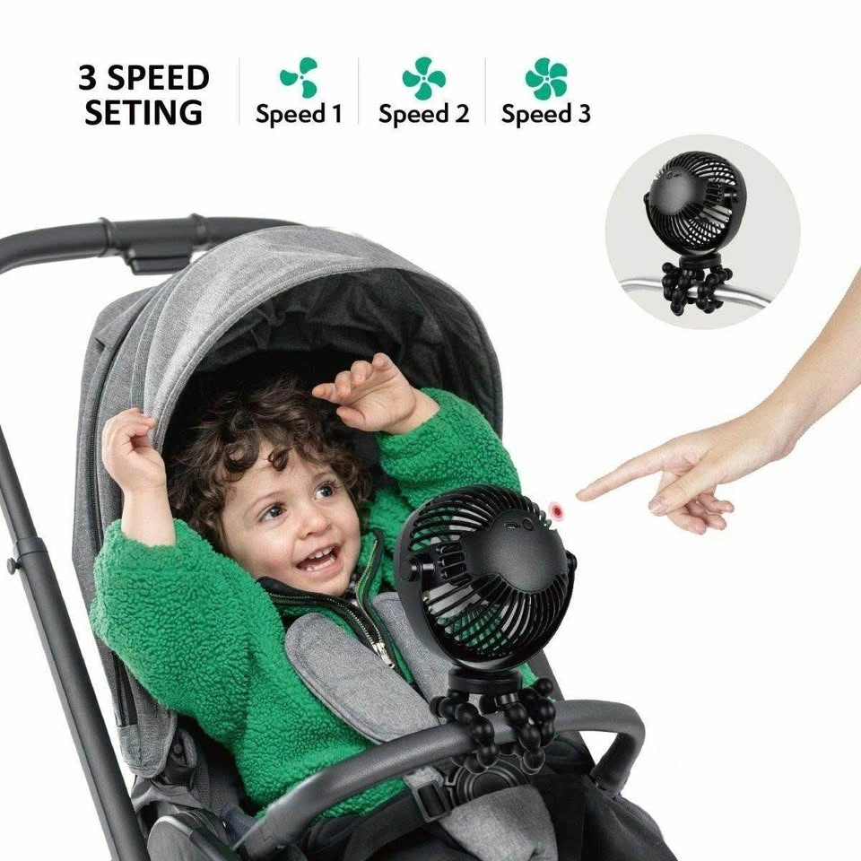 Mini Portable Fan Flexible Tripod USB Rechargeable - photo 4