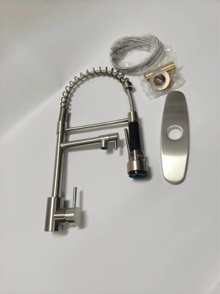 Kitchen Sink Faucet with Pull Down, Stainless Steel Single Handl - photo 4