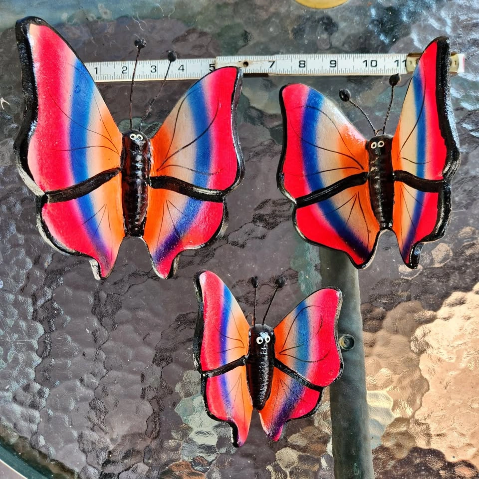 Clay vibrant color butterflies