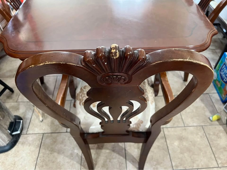 Real Wood Dining Table with 6 Chairs - photo 3
