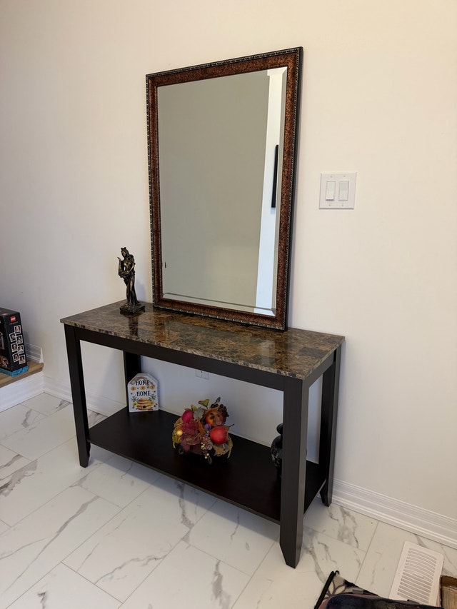 Console Table and Mirror