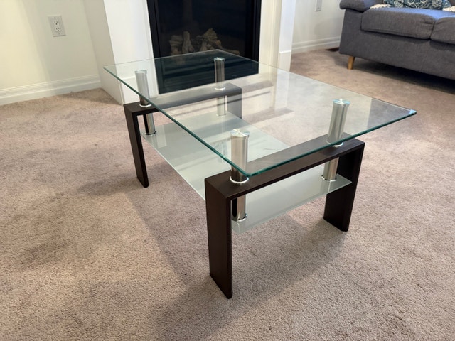 Rectangle Glass Top Coffee Table