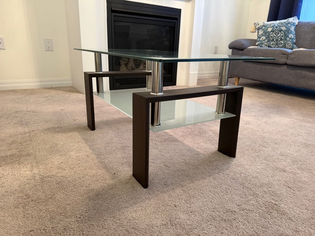 Rectangle Glass Top Coffee Table - photo 2