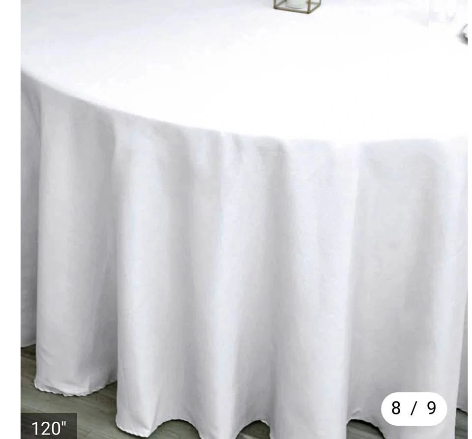 White round table cover for rent