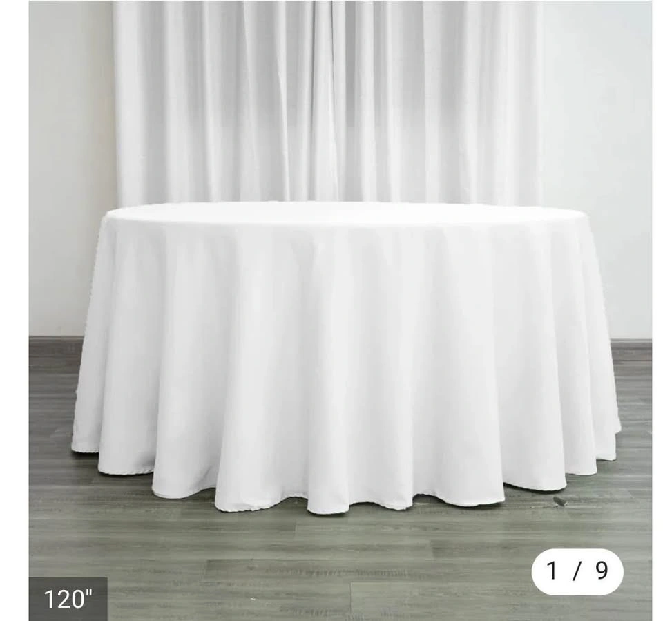 White round table cover for rent - photo 2
