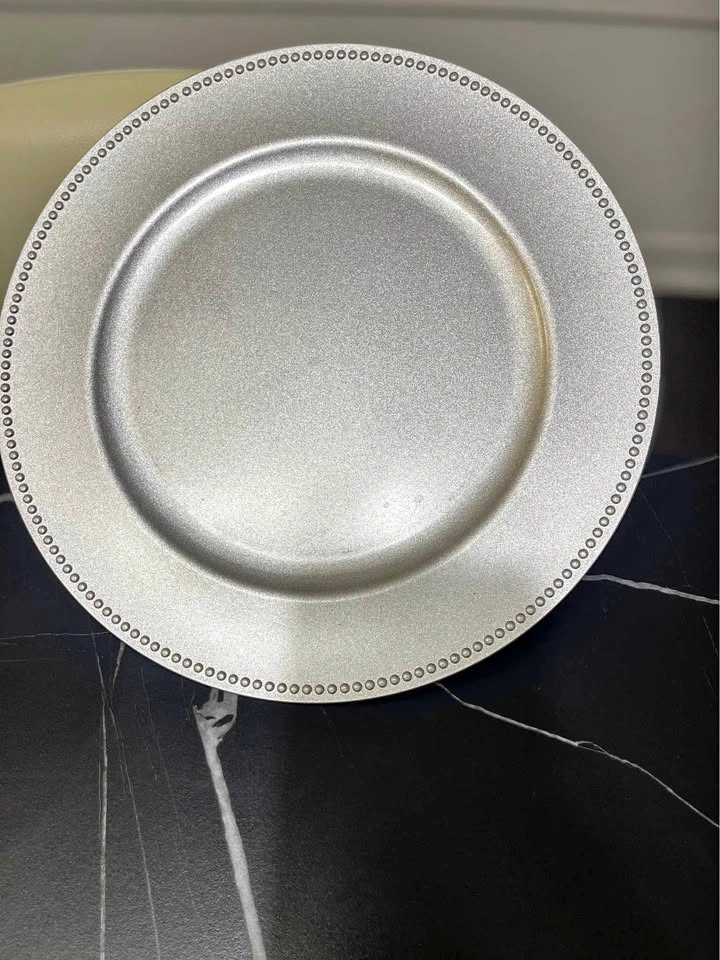 Silver charger plates