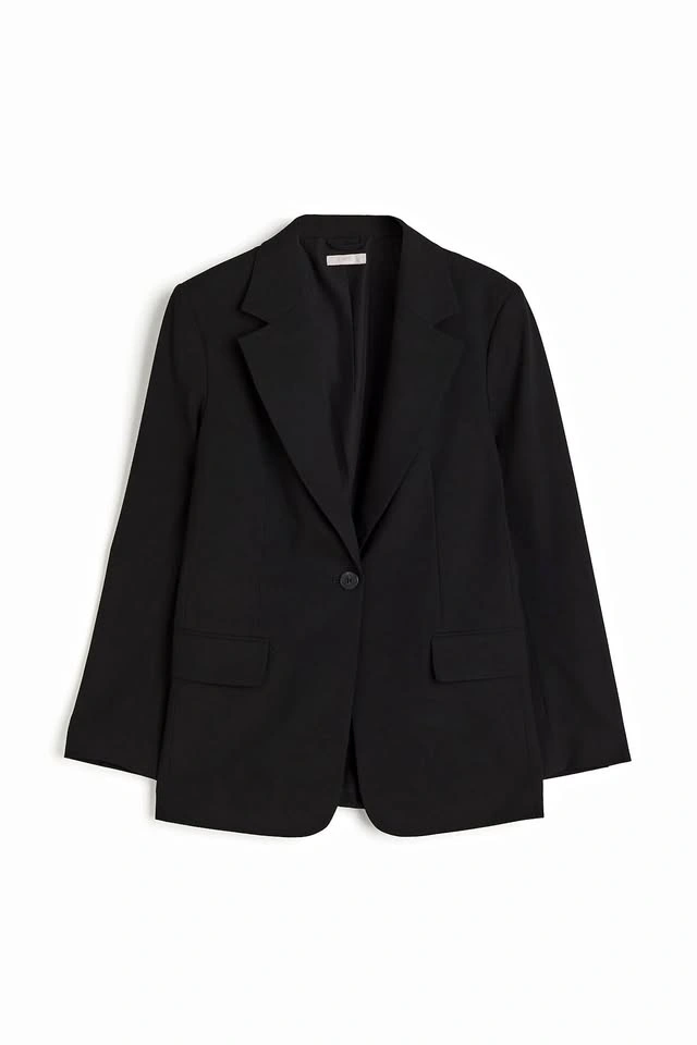 NWT H&M Black Single-Button Blazer - Size Small