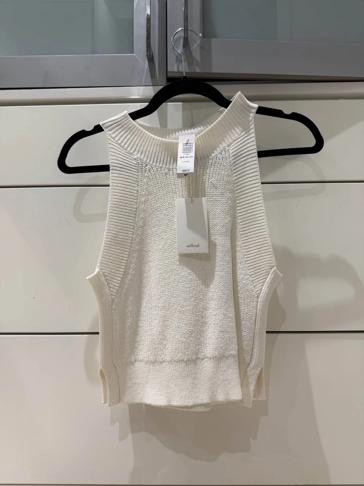 NWT Wilfred New Halter Cream XXS (Aritzia) - photo 2