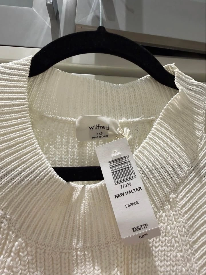 NWT Wilfred New Halter Cream XXS (Aritzia) - photo 4