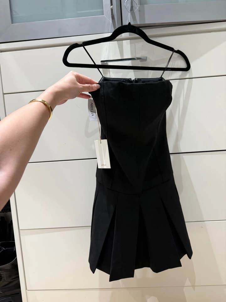 NWT Aritzia Wilfred Polished Mini Dress - Black, Size 0 - photo 5