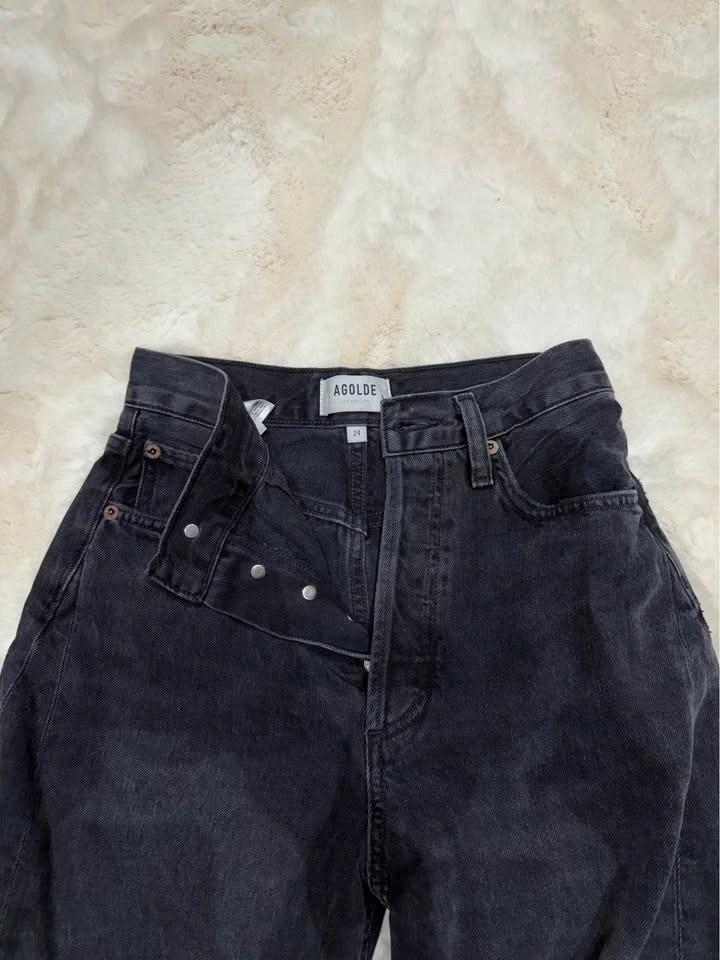 AGOLDE Luna Jeans Size 24 - Black/Dark Grey - photo 3
