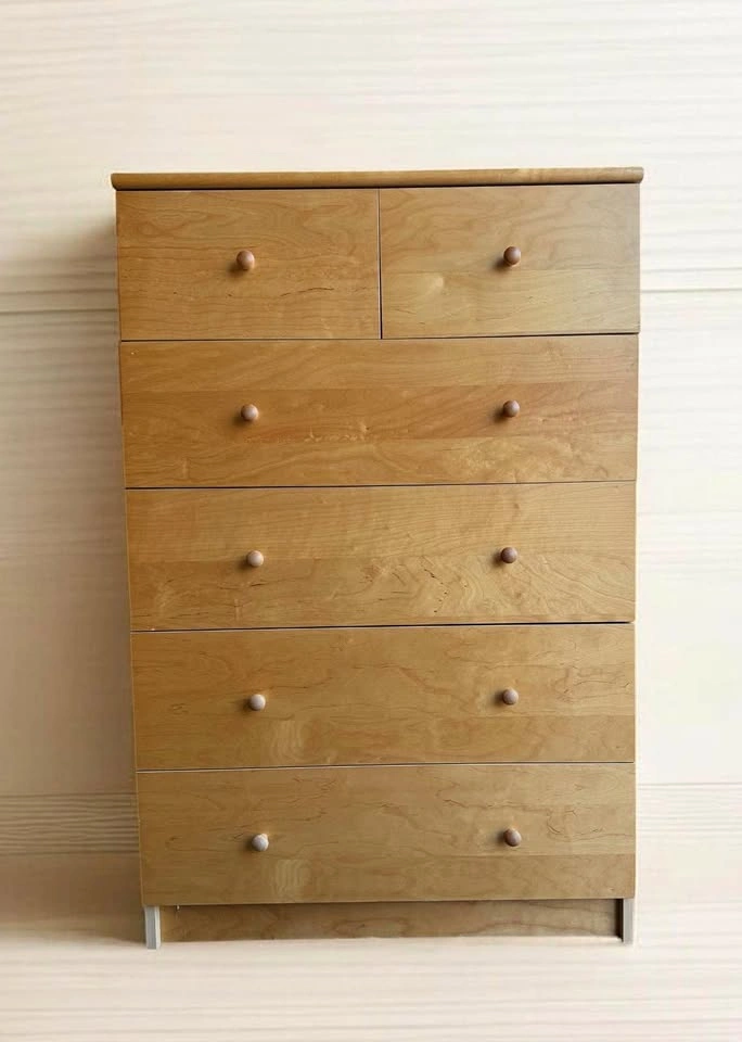 IKEA MALM 6-Drawer Tallboy Dresser - Light Wood