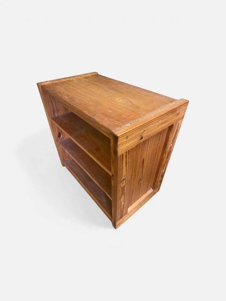 Craftsman Solid Oak Wood Rolling 3 Shelf Storage Cart - photo 3