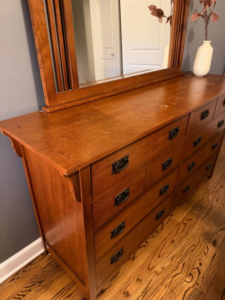 Bassett Furniture Mission Oak 4 pc Queen Bedroom Set - photo 2