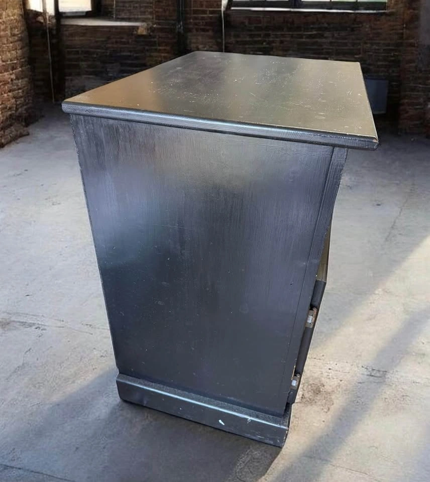 Black 2-Door Cabinet Stand - TV, Microwave, Nightstand, Storage - photo 2