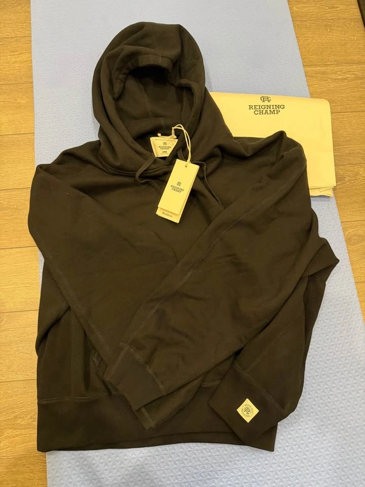 Reigning Champ Midweight Terry Relaxed Hoodie – Black (L) - photo 3