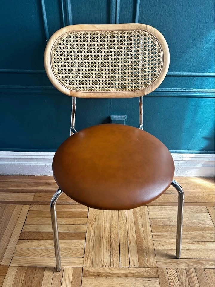 Rattan Faux Leather Chair (Bay Ridge)