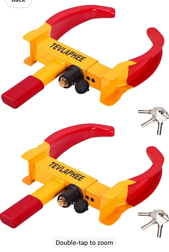 Tevlaphee Wheel Lock Set, Trailer Security Lock