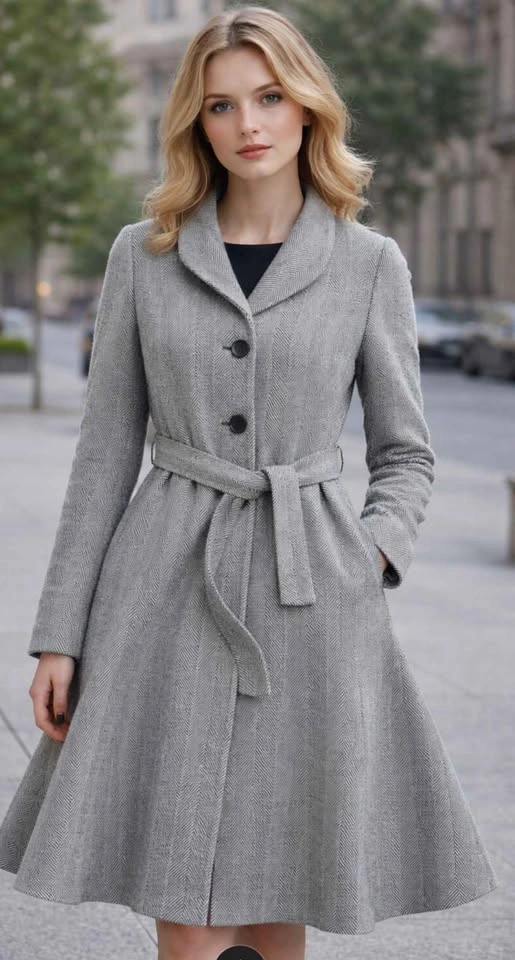 Principles Herringbone Belted Coat - photo 2