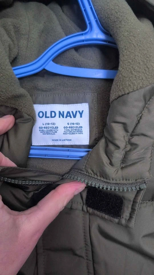 Brand New Old Navy Kids Puffer Jacket L (10-12) Olive Green - photo 2