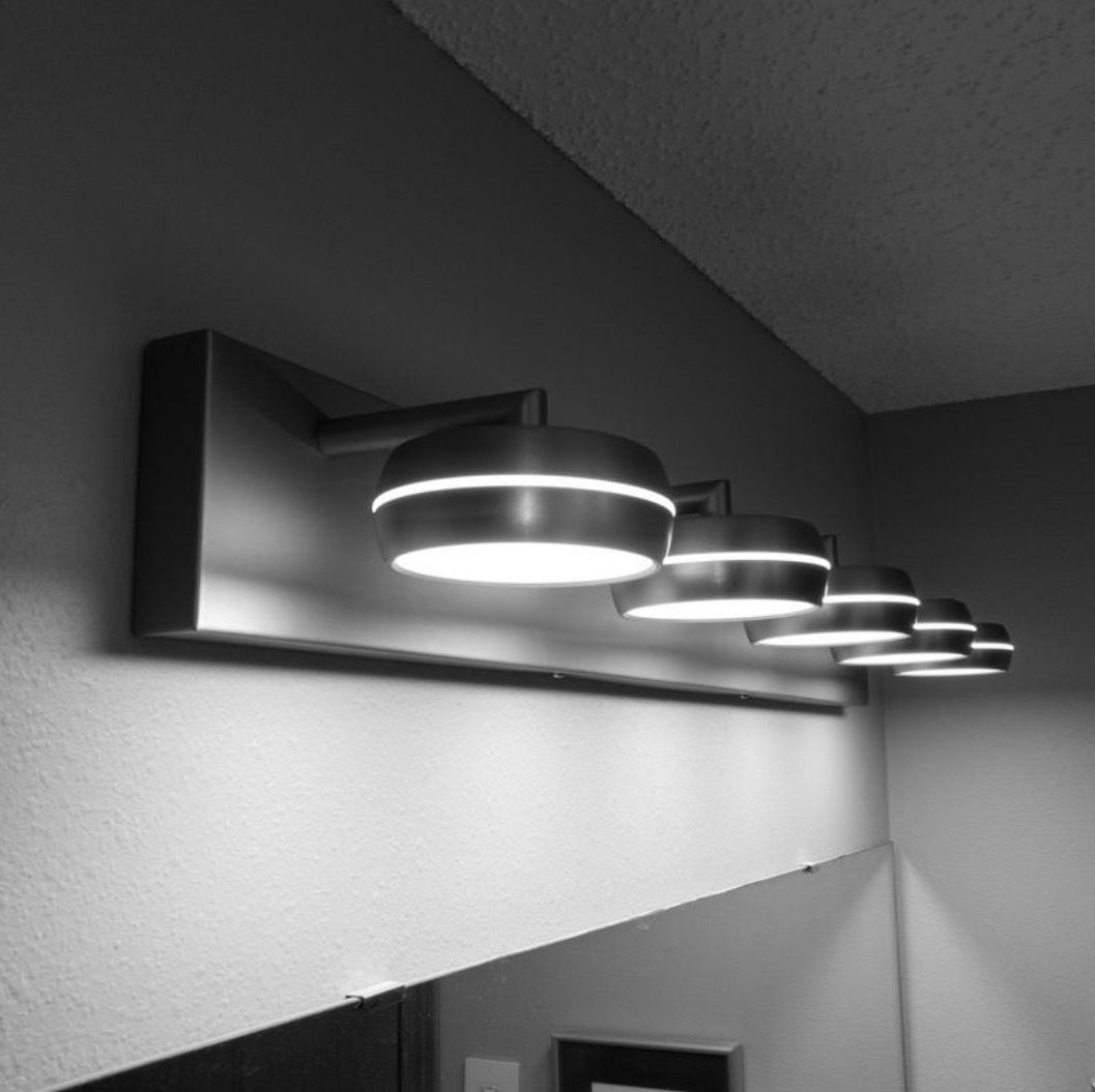 35.43 in. 5-Light Nickel LED Bathroom 🥕 Vanity Light - photo 2